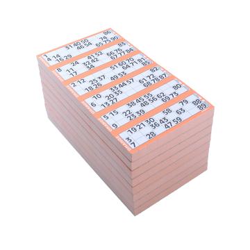 Jumbo Bingo Ticket Singles, 6 to View Pack, Orange