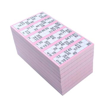 Jumbo Bingo Ticket Singles, 6 to View Pack, Pink