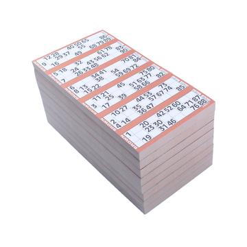 Jumbo Bingo Ticket Singles, 6 to View Pack, Brown