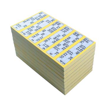 Jumbo Bingo Ticket Singles, 6 to View Pack, Yellow