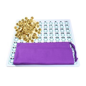 Bingo Chips, Bag & Board Set