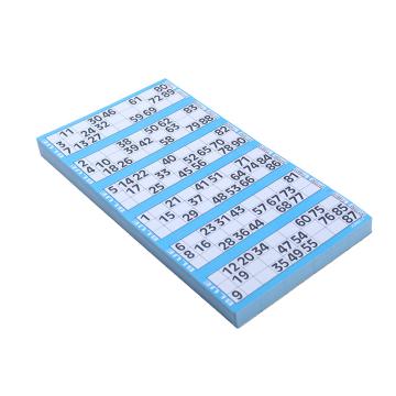 Jumbo Bingo Ticket Singles, 6 to View Pad, Blue