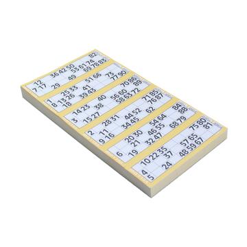 Jumbo Bingo Ticket Singles, 6 to View Pad, Yellow