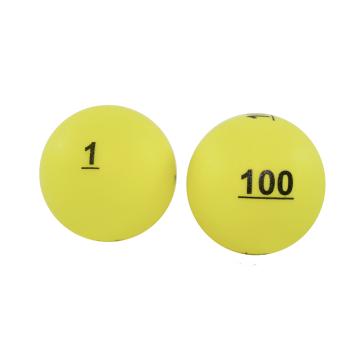 Raffle Balls 1 to 100, Yellow