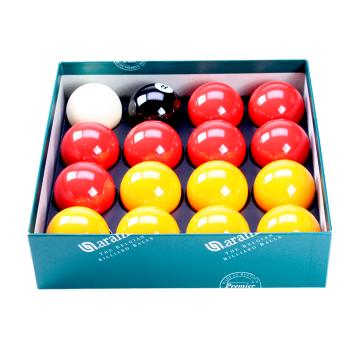 Red & Yellow Aramith 2” Ball Set With 1 7/8” Cue Ball