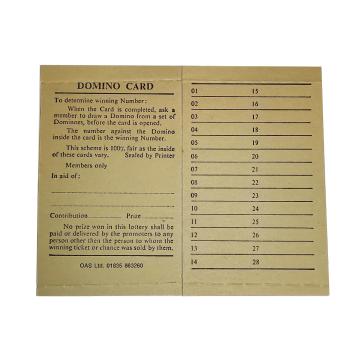 Domino Cards - Single Sided
