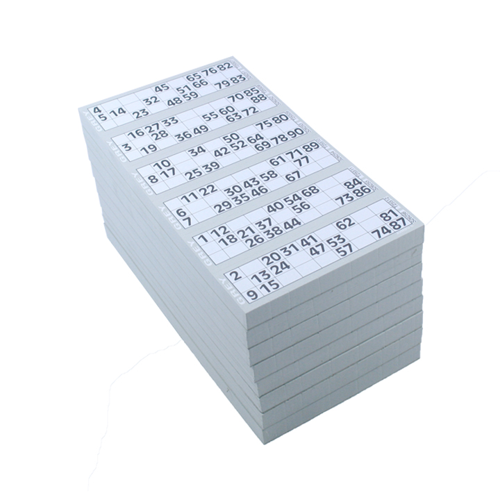 Bingosupermarket Bingo Tickets 600 Pad 6 To a Sheet 1-90 Perforated (Orange), 100 Sheets