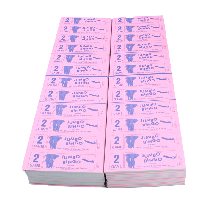 Jumbo Bingo Ticket Booklets, 12 to View, 2 Game