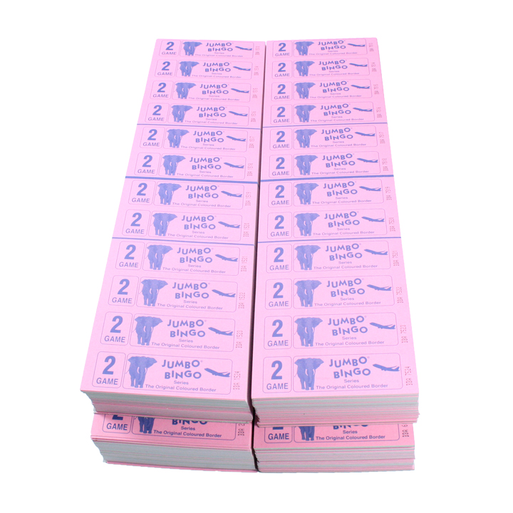 Jumbo Bingo Ticket Booklets, 12 to View, 2 Game