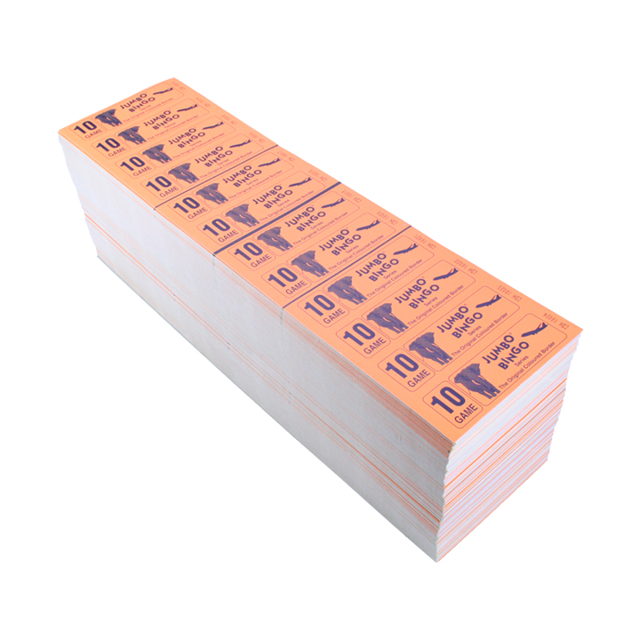 Jumbo Bingo Ticket Booklets, 12 to View, 10 Game