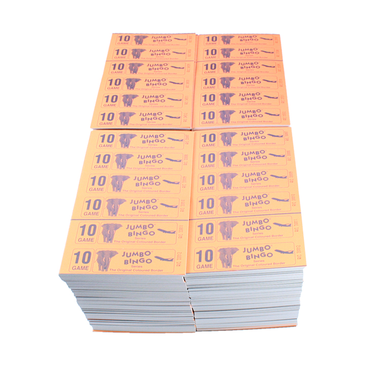 Jumbo Bingo Ticket Booklets, 6 to View, 10 Game