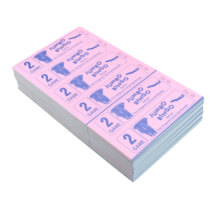 Jumbo Bingo Ticket Booklets 6 to View 2 Game