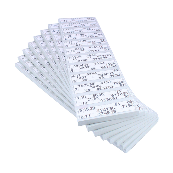 Jumbo Bingo Ticket Singles, 12 to View Pack, Grey