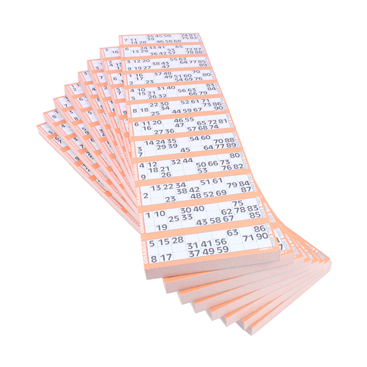 Jumbo Bingo Ticket Singles, 12 to View Pack, Orange