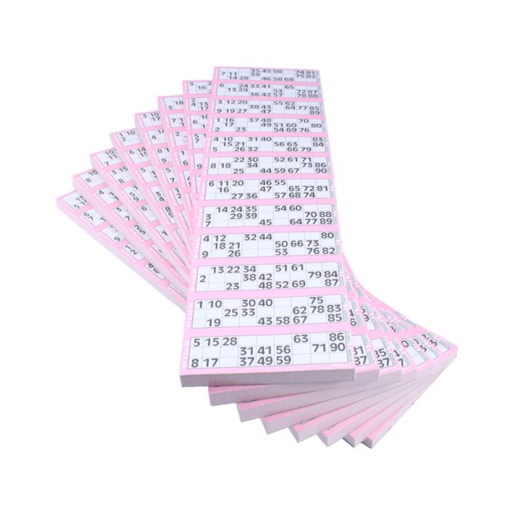 Jumbo Bingo Ticket Singles, 12 to View Pack, Pink