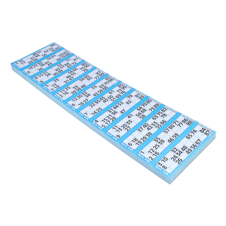 Jumbo Bingo Ticket Singles, 12 to View Pad, Blue