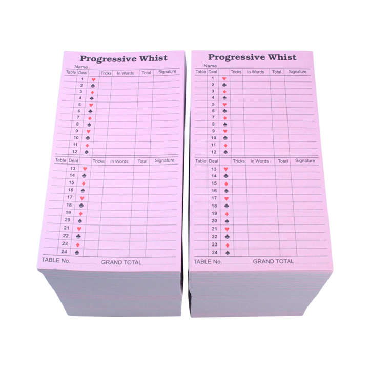 Whist Scorecards 500 per Pack