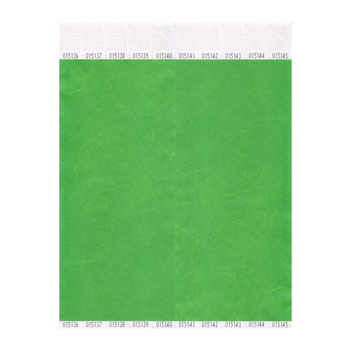 Mid Green Tyvek 19mm Wristbands